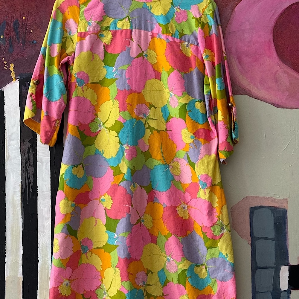 Vintage Colorful Floral Dress